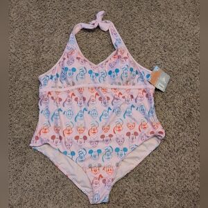 Disney Women's Size 3X Swimsuit Pink Multi Color Mickey Minnie Donald Duck NWT
